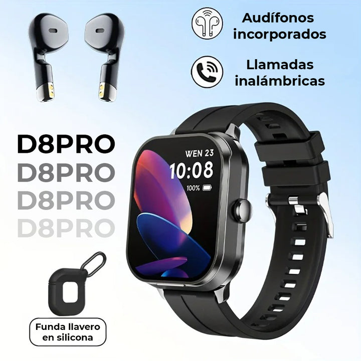Smartwatch D8 Pro 2 en 1 - Con audífonos